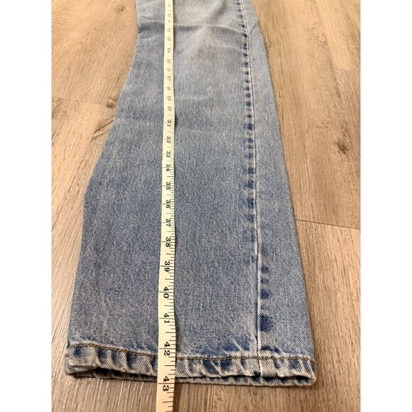 Levis 517 Jeans Men 34x34 Blue Bootcut Pants Light Wash Denim Faded Whiskers Y2K - Picture 5 of 7